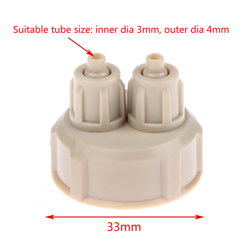 Aquarium Planted Tank Substrate - 2個入り水槽用CO2システムチューブバルブゲージボトルキャップ、水槽用生植物エアディフューザー発生器キット