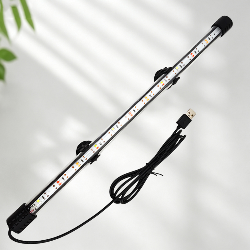 Aquarium Planted Tank Light - 18-58cm USBフルスペクトル水槽用LEDストリップライト 防水水中魚タンクランプ 水生植物育成用照明