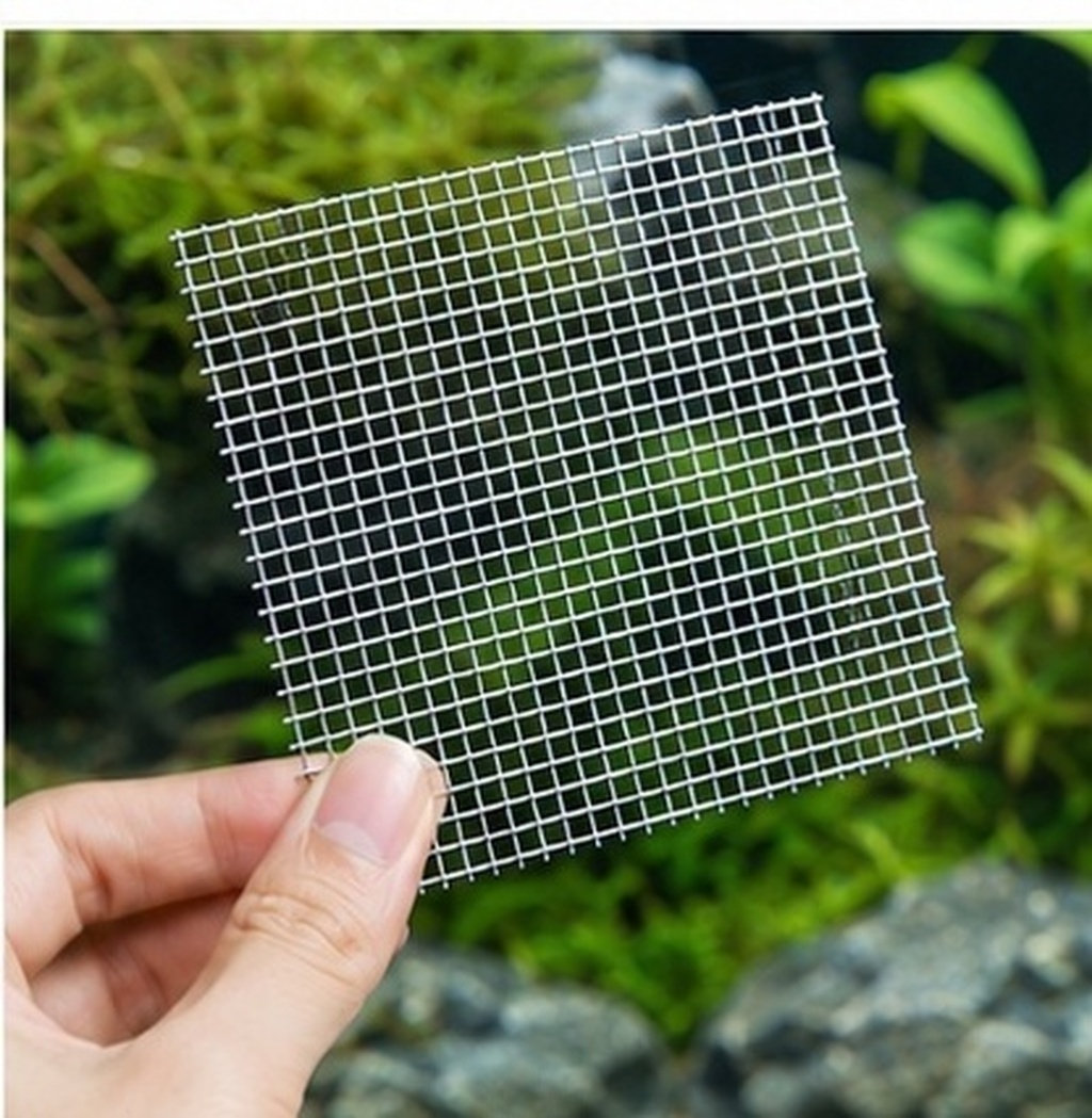 Aquarium Planted Tank Setup - 12個入り、ステンレス製ワイヤーメッシュパッド、水槽用モスネット、水生植物用、DIY水槽設置用、防錆・耐引裂性、天然素材