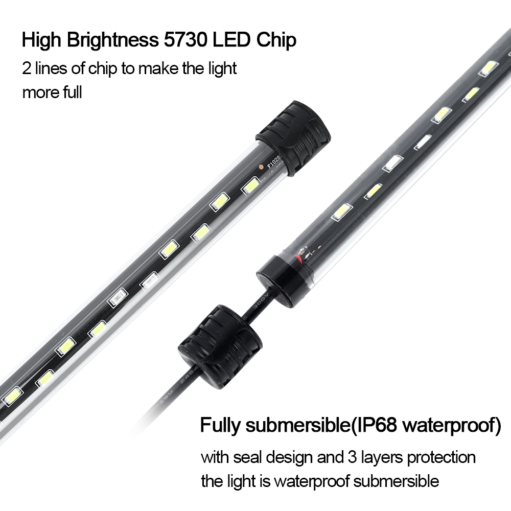 水族館ライト LED 植物成長ランプ防水水槽ライト 18-5 - Aquarium Plant Growth のレビューと価格