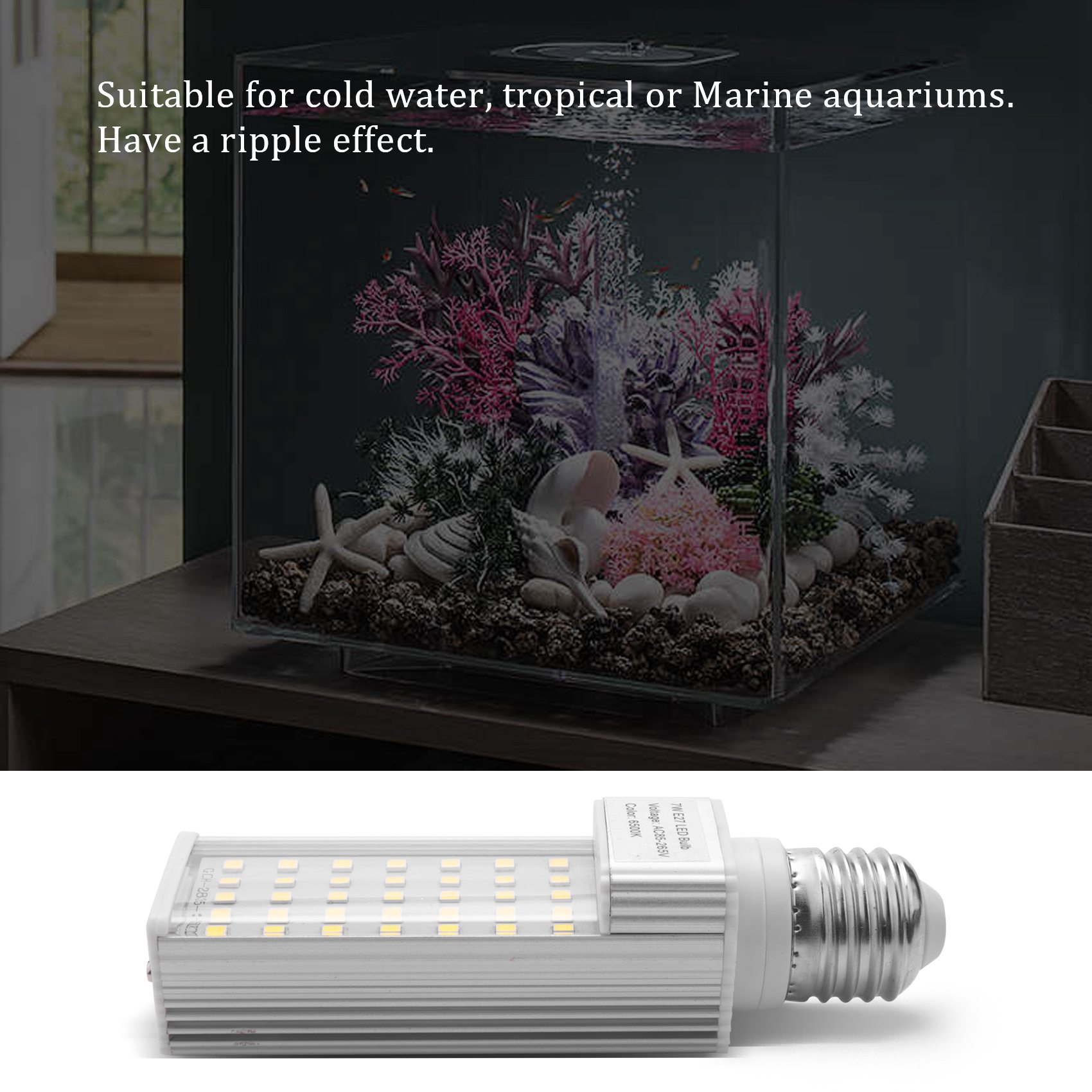 A56P-Fishpod ホワイトプラントアクアリウム 7W - Aquarium Planted Tank Light のレビューと価格