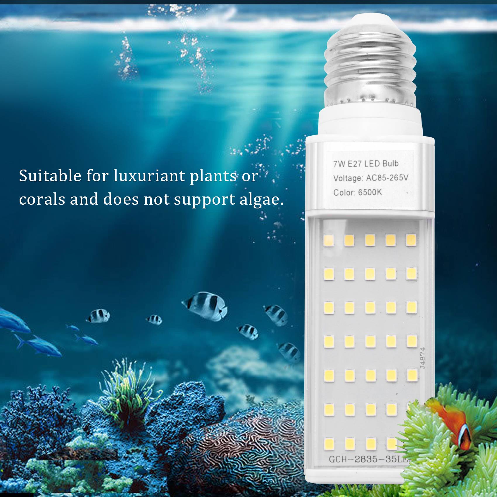 A56P-Fishpod ホワイトプラントアクアリウム 7W - Aquarium Planted Tank Light のレビューと価格