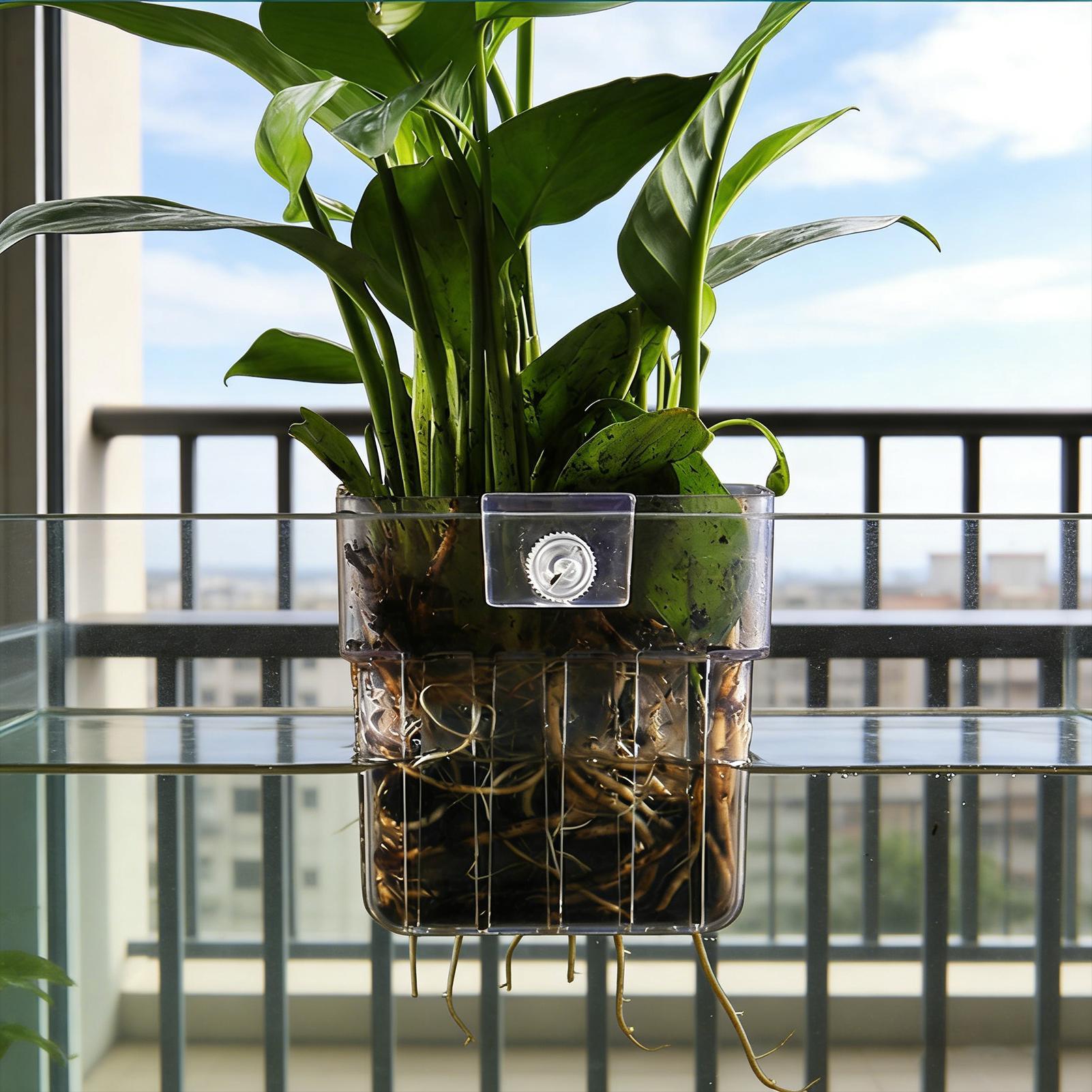 水槽植物バスケット透明水槽吊り下げ装飾ポット水生植物ホルダー - Aquarium Plant Growth のレビューと価格
