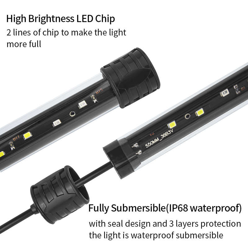 17-47 センチメートル USB プラグ水族館ライト LE - Aquarium Planted Tank Light のレビューと価格