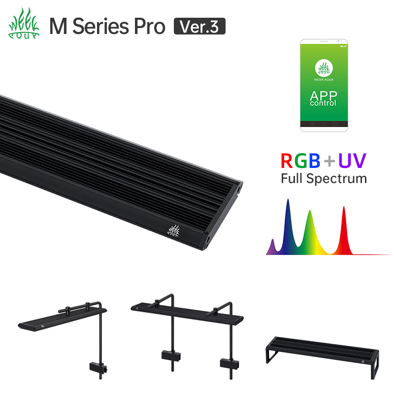 ウィークアクアMシリーズRGB UV LED水槽ライト、調整 - Aquarium Planted Tank Light のレビューと価格