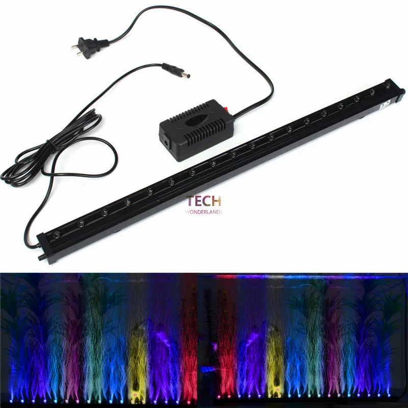 水族館の水槽水中水中気泡変色 LED ライト AC220-2 - Aquarium Planted Tank Light のレビューと価格