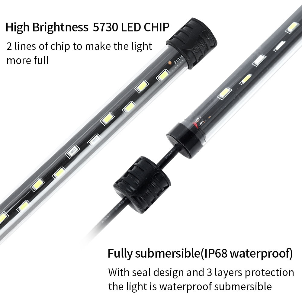 90-260V 水族館ライト LED 防水水槽クリップライト - Aquarium Planted Tank Light のレビューと価格