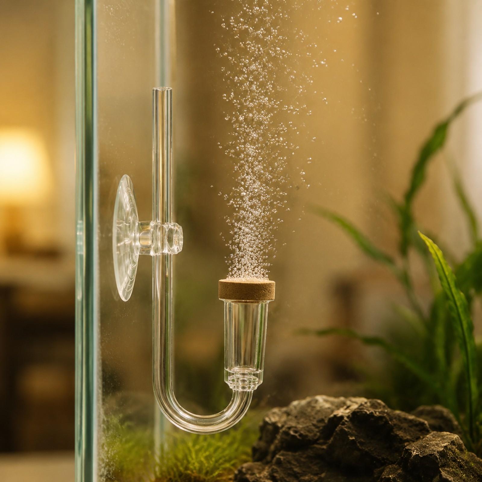 水槽用CO2分散器 アクリル製透明セラミックアトマイザー 微 - Aquarium Planted Tank Setup のレビューと価格