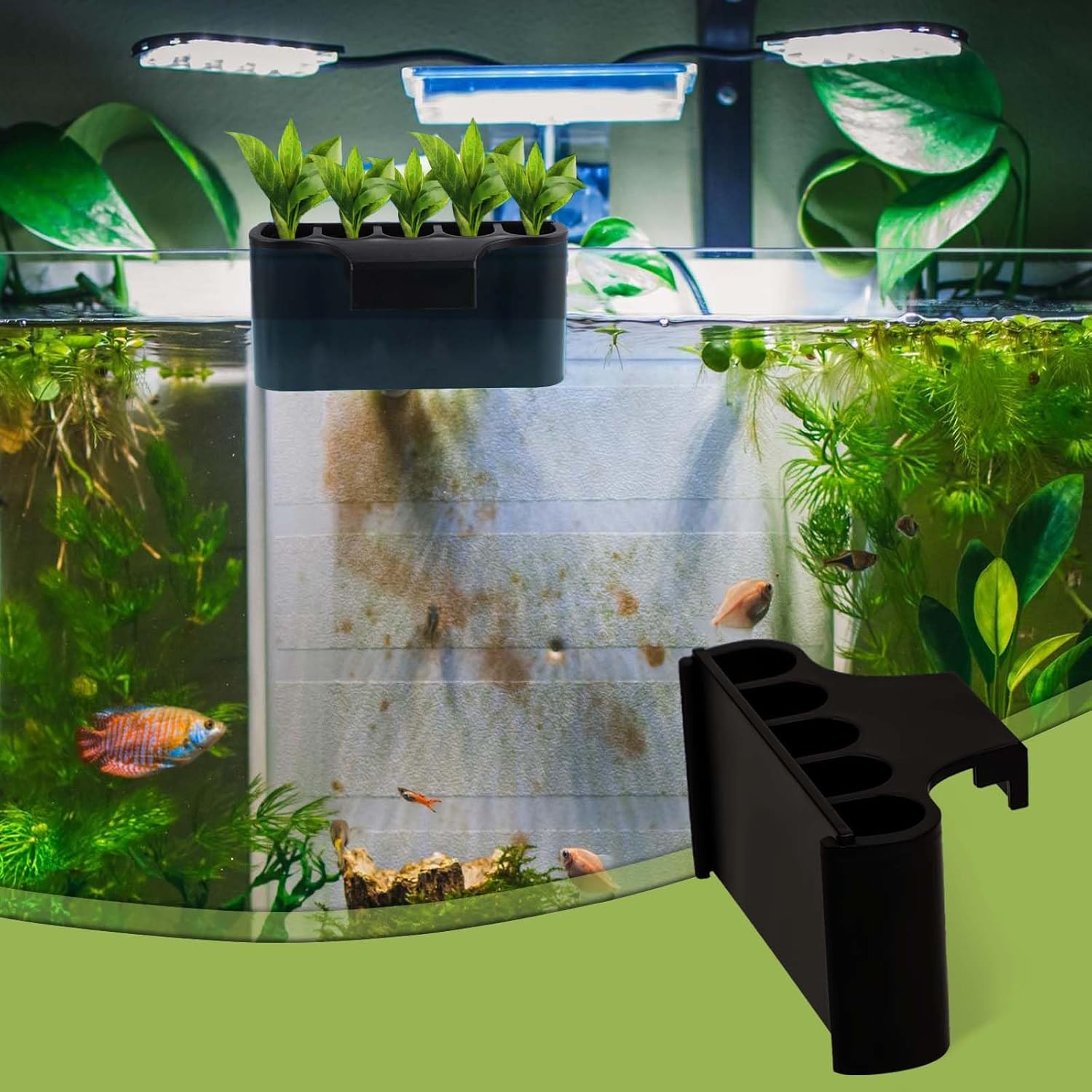 水族館プランター統合フック付き水槽鉢植えライブ水族館植物水族 - Aquarium Planted Tank Substrate のレビューと価格
