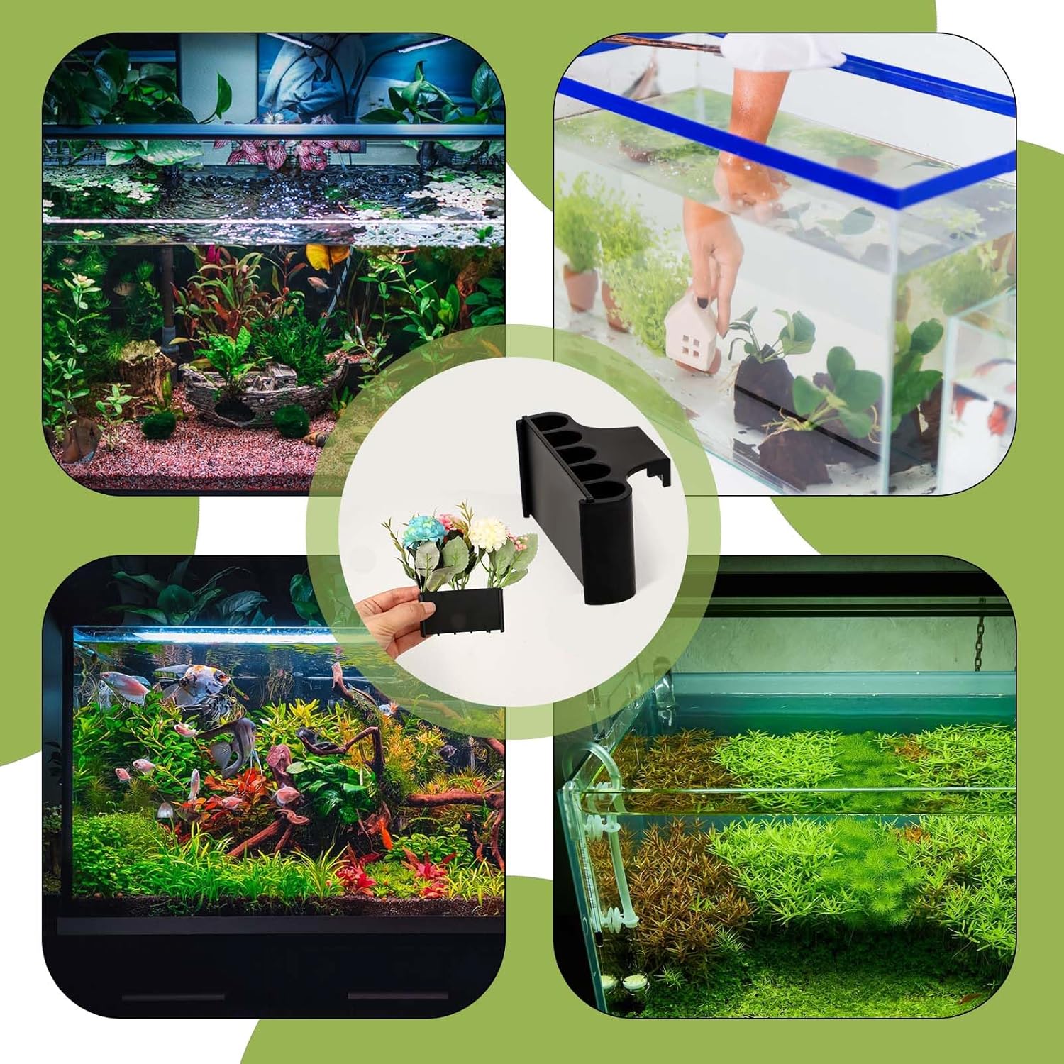水族館プランター統合フック付き水槽鉢植えライブ水族館植物水族 - Aquarium Planted Tank Substrate のレビューと価格