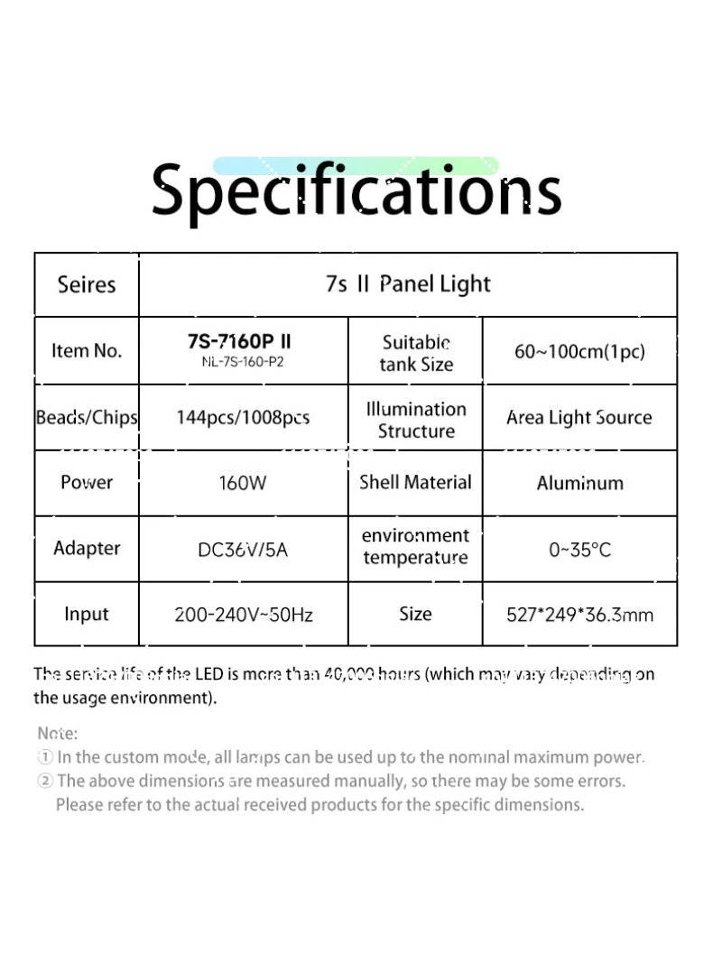水槽用LEDライト 160W RGB フルスペクトル WIF - Aquarium Planted Tank Light のレビューと価格
